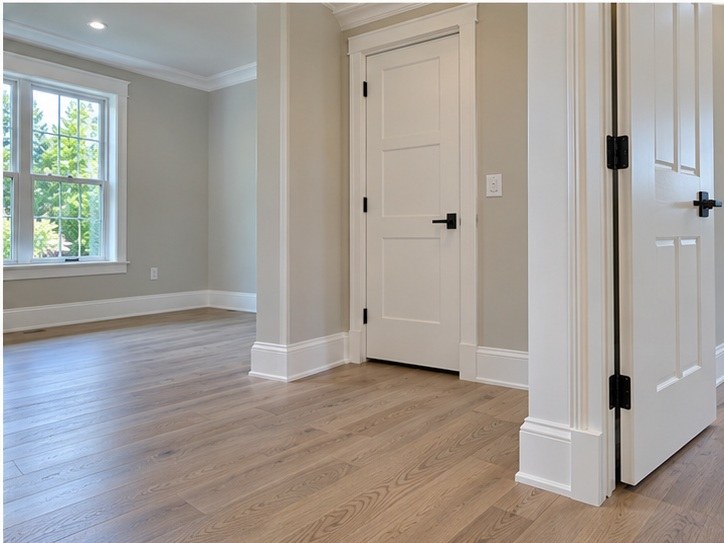 finished interior with detailed doors and trim