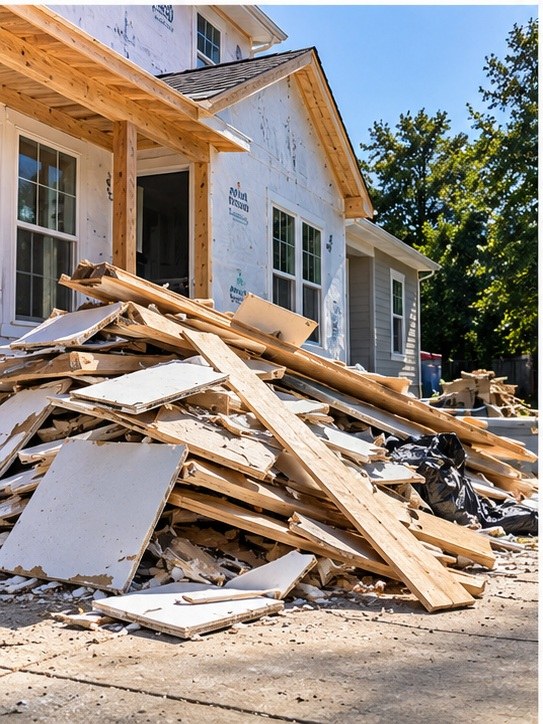 construction workers handling materials