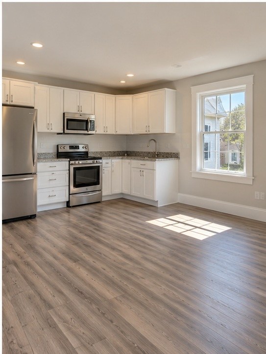 bright finished kitchen
