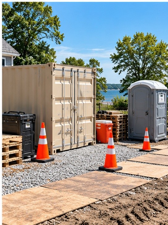 construction site with machinery